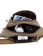 SB@Outdoor Pockets Stylish Casual Men Canvas Messenger Bag Multifunction Pockets Portable Running Sports Package... N2