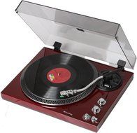 TechPlay TCP4530 Analog Turntable with Built-in Phono Pre-amplifier, By-Pass selecter, Auto-Return, Aluminum Platter... N6