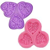 Let'S Diy Silicone Loving Heart Mold Sugar Craft DIY Fondant Lace Cake Decorating Tools Mould Baking Tool
