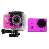ODGear Mini 1080P Full HD DV Sports Recorder Car Waterproof Action Camera Camcorder - Hot Pink