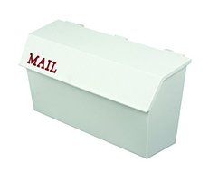 Flambeau T-H6003WT Classic Wall Mount Mailbox, Wood Grain Texture, White by Flambeau