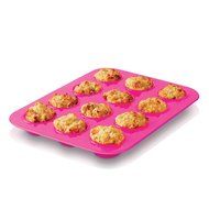 Zeal Non-Stick Silicone 12 Cup Mini Muffin Mold / Cupcake Pan - Green N2