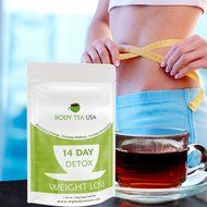 Body Tea USA Flat Tummy Detox Tea 14 Day Skinny Teatox Herbal Slimming Green Tea For Weight Loss And Body Cleanse N3