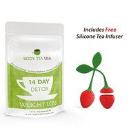 Body Tea USA Flat Tummy Detox Tea 14 Day Skinny Teatox Herbal Slimming Green Tea For Weight Loss And Body Cleanse N4