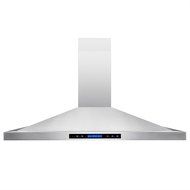 AKDY&reg; 30"/36"/42"/48" Island Mount Stainless Steel Dual LED Display Touch Control Panel Kitchen Range Hood w/...