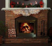 White Lighted Light Christmas Holiday Lace Mantel Fireplace Scarf