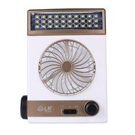 SATOSHI Multi-functional Solar Cooling Table Fans LED Table Lamp Flashlight Solar Panel Adaptor Plug Solar Lighting... N12