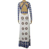Women Dress,Haoricu Women Backless Skintight Casual Traditional African Print Long Sleeve Party Dress N2