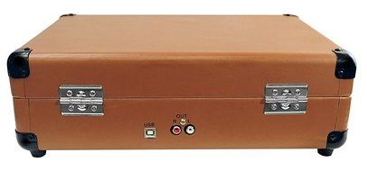 PYLE PVTT2UGR Retro Belt-Drive Turntable with USB-to-PC Connection with Built-In Rechargeable Battery (Gray) N12