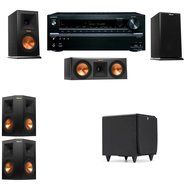 Klipsch RP-150M-E Monitor Speaker 5.1 SDS12 Onkyo TX-NR646