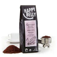 Happy Belly House Blend Organic Fairtrade Coffee, Medium Dark Roast, Ground, 12 ounce N10