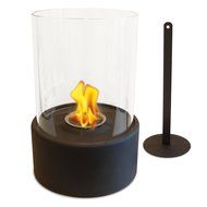 Pacific Decor Round Metal Table Fireplace, Black