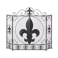 Koehler Home Decor Fleur-De-Lis Fireplace Screen