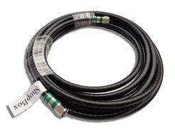 Black Quad Shield RG-6 Coax Cable for (CATV, Satellite TV, or Broadband Internet) (10 Foot) by ShopBox N2