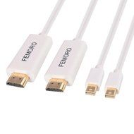 HDMI DisplayPort Cable 6FT, FEMORO DP HDMI Display Cable Adapter 6feet Male to Male Port Gold Plated Port with... N5