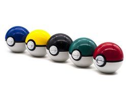YTH Pokemon Poke ball Tobacco Mill Herb Grinder with Pollen Catcher Packaged Gift Box (Black) N6