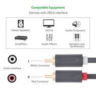 Ugreen 2RCA Male to 2RCA Male Stereo Audio Cable Gold Plated for Home Theater, HDTV, Gaming Consoles, Hi-Fi Systems... N4