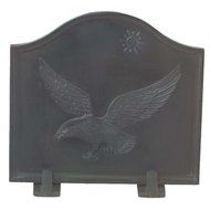 Small Black Cast Iron Eagle Fireback