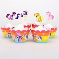 Yunko 24 Pcs Cute Decorative Cupcake Muffin Toppers Wild Animals Zoo Zebra Lion Tiger Elephant Giraffe Baby Shower... N3