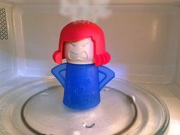 WaLaiKa@ Angry mum image microwave cleaner Microwave oven Steam cleaner container MaMa's best helper(Purple) N11