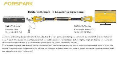 FORSPARK High Speed Ultra HDMI Cable 33ft with Ethernet ,Full HD, Supports 4K, 3D, 1080p Full HD Latest Version... N6
