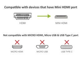 BlueRigger High Speed Mini HDMI to HDMI cable with Ethernet (6 Feet) N6