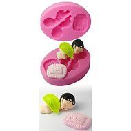 Sher FOUR-C Silicone Mould Sleeping Baby Cake Decorating Molds,Fondant Decorating Tools Supplies Color Pink N2