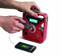 Eton FRX3 Hand Turbine NOAA AM/FM Weather Alert Radio with Smartphone Charger - Red (NFRX3WXR) N5