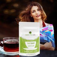 Body Tea USA Flat Tummy Detox Tea 14 Day Skinny Teatox Herbal Slimming Green Tea For Weight Loss And Body Cleanse N6