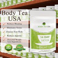 Body Tea USA Flat Tummy Detox Tea 14 Day Skinny Teatox Herbal Slimming Green Tea For Weight Loss And Body Cleanse N7