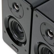 Micca Club 3 Bookshelf Speakers with 3.5-Inch Carbon Fiber Woofer and Silk Dome Tweeter, Black