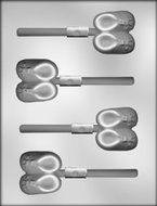 CK Products 2-Inch Baby Shoe Sucker Chocolate Mold