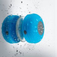 GEARONIC TM Mini Wireless Portable Shower Car Waterproof Bluetooth Handsfree Mic Speaker with Suction Cup - Blue N2