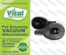 2 Vacuum Cleaner Pet Grooming Groomer Attachments Fit All Standard 1 1/4" Vacuums; Perfect for Large Dogs &amp; Cats...