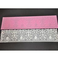 Anyana Peacock Cake Baking Mold Silicone Cake Mat Lace Pad For Cake Decorating Color Pink Gum Pastry Tool Kitchen...