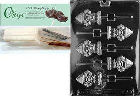 Cybrtrayd J067 Fire Hydrant Lolly Chocolate Candy Mold with Exclusive Cybrtrayd Copyrighted Chocolate Molding...