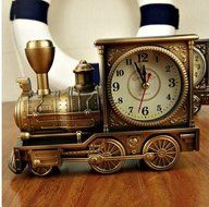 Alarm Clock Classic British train shape Watch Upscale Furnishings Boutique N2