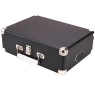 GPO Attache Briefcase Style 3-Speed Portable Vinyl Turntable with Built-in Stereo Speakers and USB Stick for Recording... N30