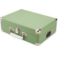 GPO Attache Briefcase Style 3-Speed Portable Vinyl Turntable with Built-in Stereo Speakers and USB Stick for Recording... N33