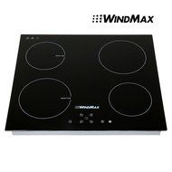 WindMax&reg; 23.5'' Glass 2 Induction &amp; 2 Infrared Cooker Timmer Burners Stove Cooktops 6000W 240V