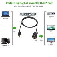 HDMI DisplayPort Cable 6FT, FEMORO DP HDMI Display Cable Adapter 6feet Male to Male Port Gold Plated Port with... N9