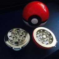YTH Pokemon Poke ball Tobacco Mill Herb Grinder with Pollen Catcher Packaged Gift Box (Black) N11