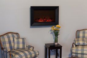 Fire Sense Black Wood Wall Mounted Electric Fireplace N5