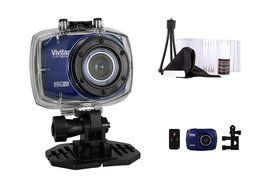 Vivitar Blue DVR787HD 12.1MP Action Full HD Camcorder with Remote Control, Waterproof Case, ATV/Bike Mount, Helmet... N2