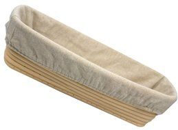 Babyfoxy 12 Inch Oblong Rectangle Brotform Banneton Proofing Basket Bread Bowl for Baking Dough with Rising Pattern... N2