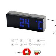 T Tocas Big Numbers Digital LED Snooze Wall Desk Alarm Clock with Countdown, Thermometer ,Calendar (Green LED... N4