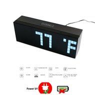 T Tocas Big Numbers Digital LED Snooze Wall Desk Alarm Clock with Countdown, Thermometer ,Calendar (Green LED... N6