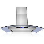 AKDY 36" Stainless Steel Wall Mount Type LED Display Touch Control Panel Kitchen Range Hood w/ Multi-Layer Aluminum...