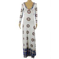 Women Dress,Haoricu Women Backless Skintight Casual Traditional African Print Long Sleeve Party Dress N4