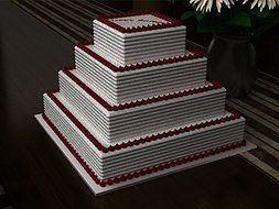 Square Multilayer Wedding Birthday Cake Baking Pan Set of 4 Cake Tins (4" Deep) N2